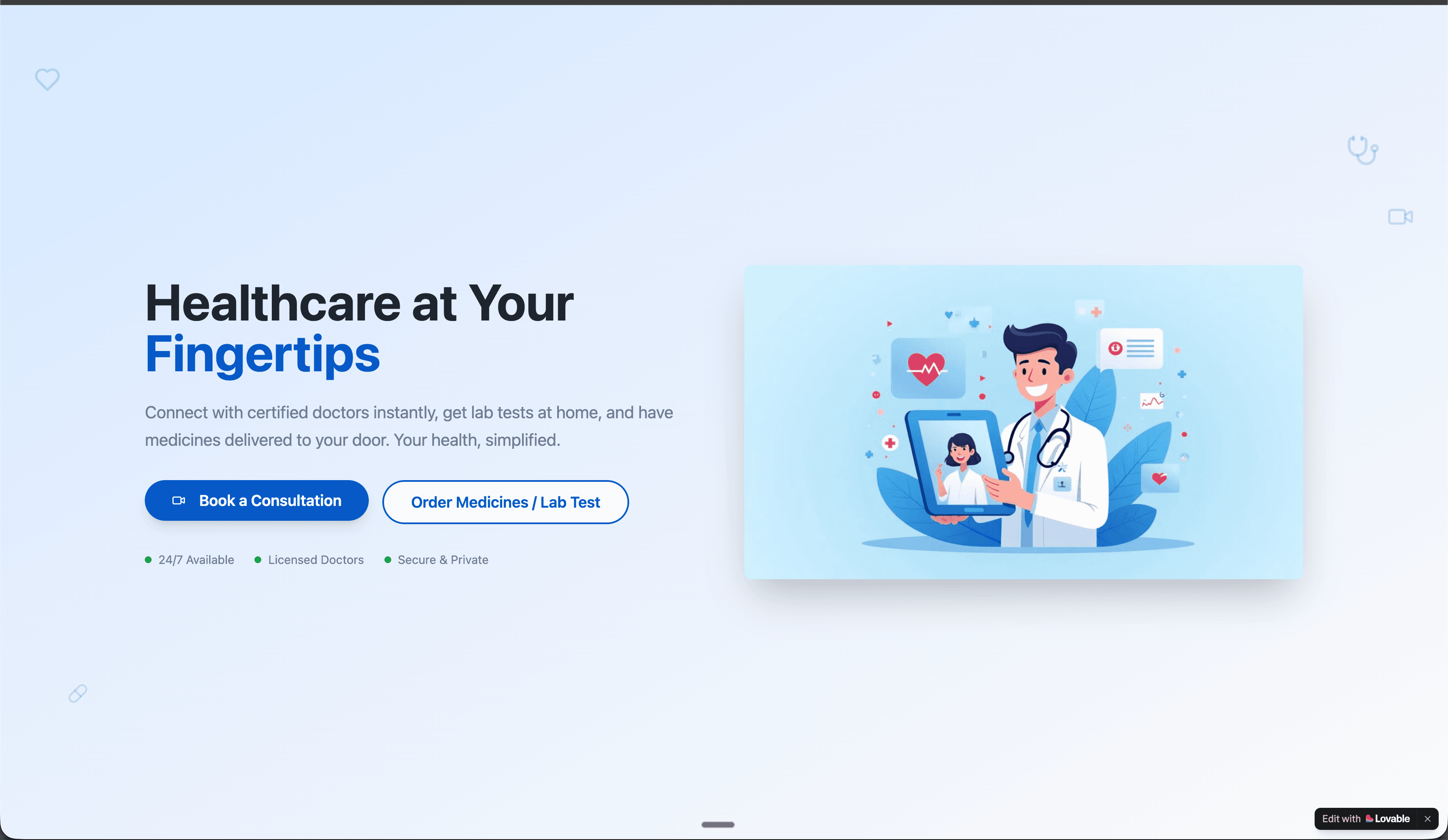 Klinic product interface